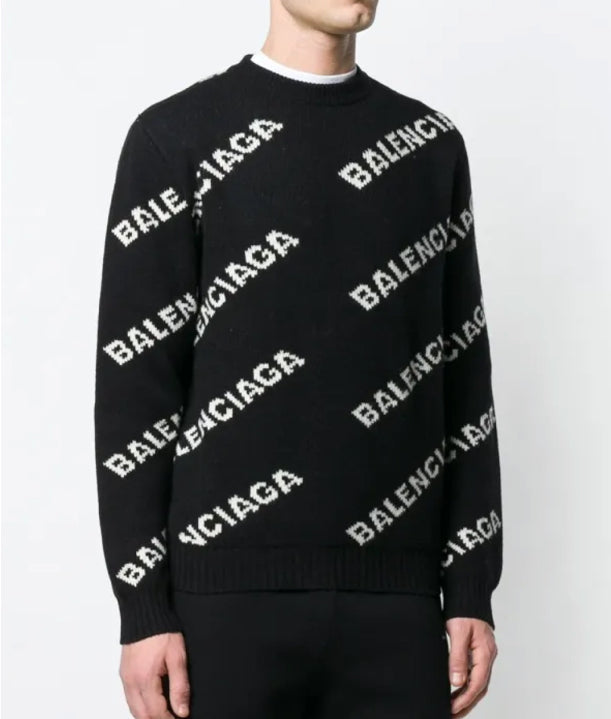 BALENCIAGA Allover Logo Sweater