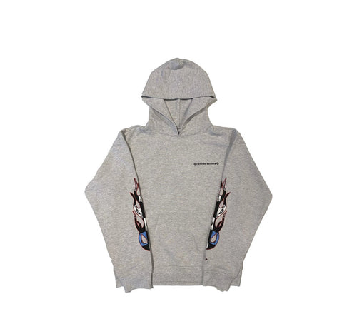 CHROME HEART MATTY BOY BRAIN HOODIE HEATHER GREY