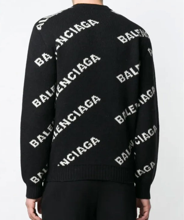 BALENCIAGA Allover Logo Sweater