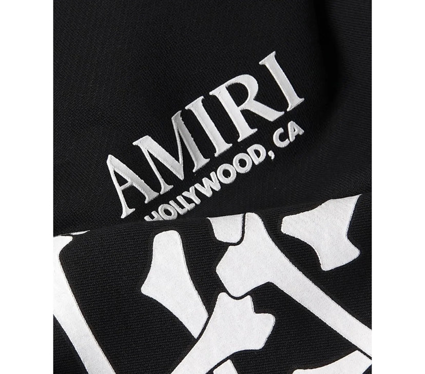 Amiri Men's Bones Stacked Hoodie Black
