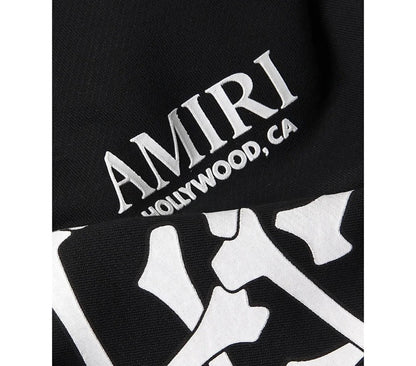 Amiri Men's Bones Stacked Hoodie Black