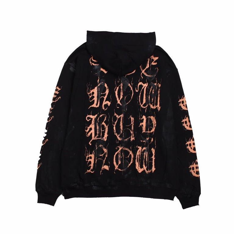 BALENCIAGA LOGO HOODIE BLACK