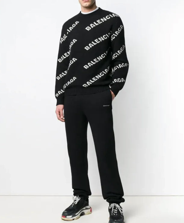 BALENCIAGA Allover Logo Sweater