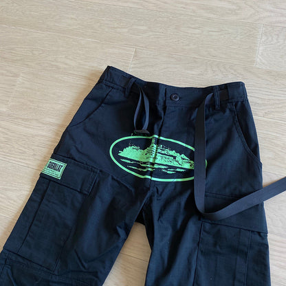 CORTEIZ ALCATRAZ CARGO PANTS BLACK/GREEN