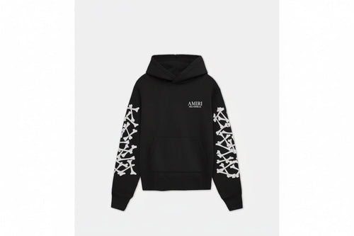 Amiri Men's Bones Stacked Hoodie Black