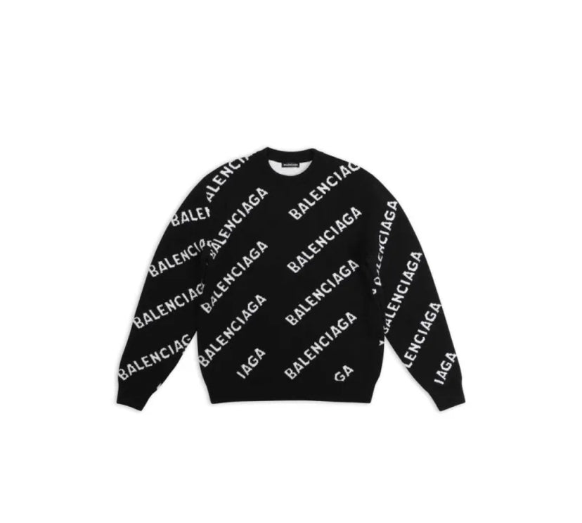 BALENCIAGA Allover Logo Sweater