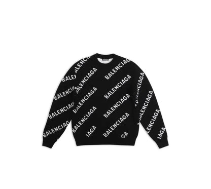 BALENCIAGA Allover Logo Sweater