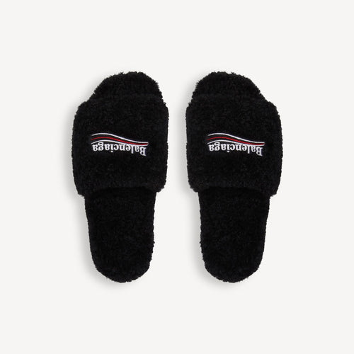 Plush Faux-Fur Slide Sandals – Unisex Comfort Slides