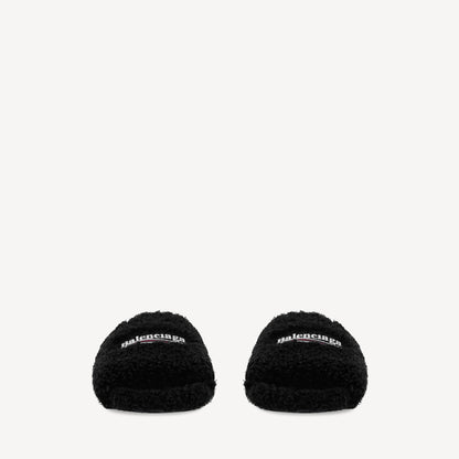Plush Faux-Fur Slide Sandals – Unisex Comfort Slides