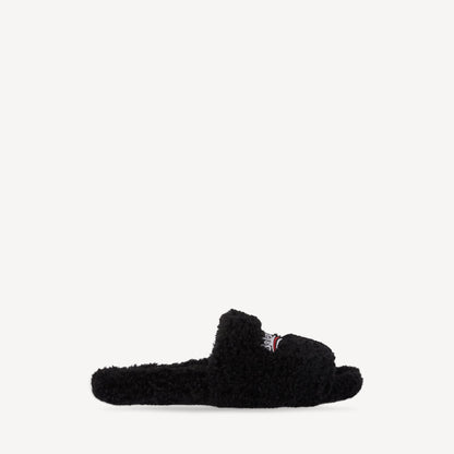 Plush Faux-Fur Slide Sandals – Unisex Comfort Slides